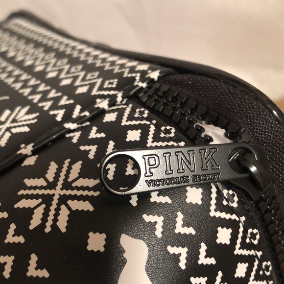 NWT Vintage PINK Victoria’s Secret Iconic PINK Dog Black & WhiteTrain Case. - Picture 8 of 16